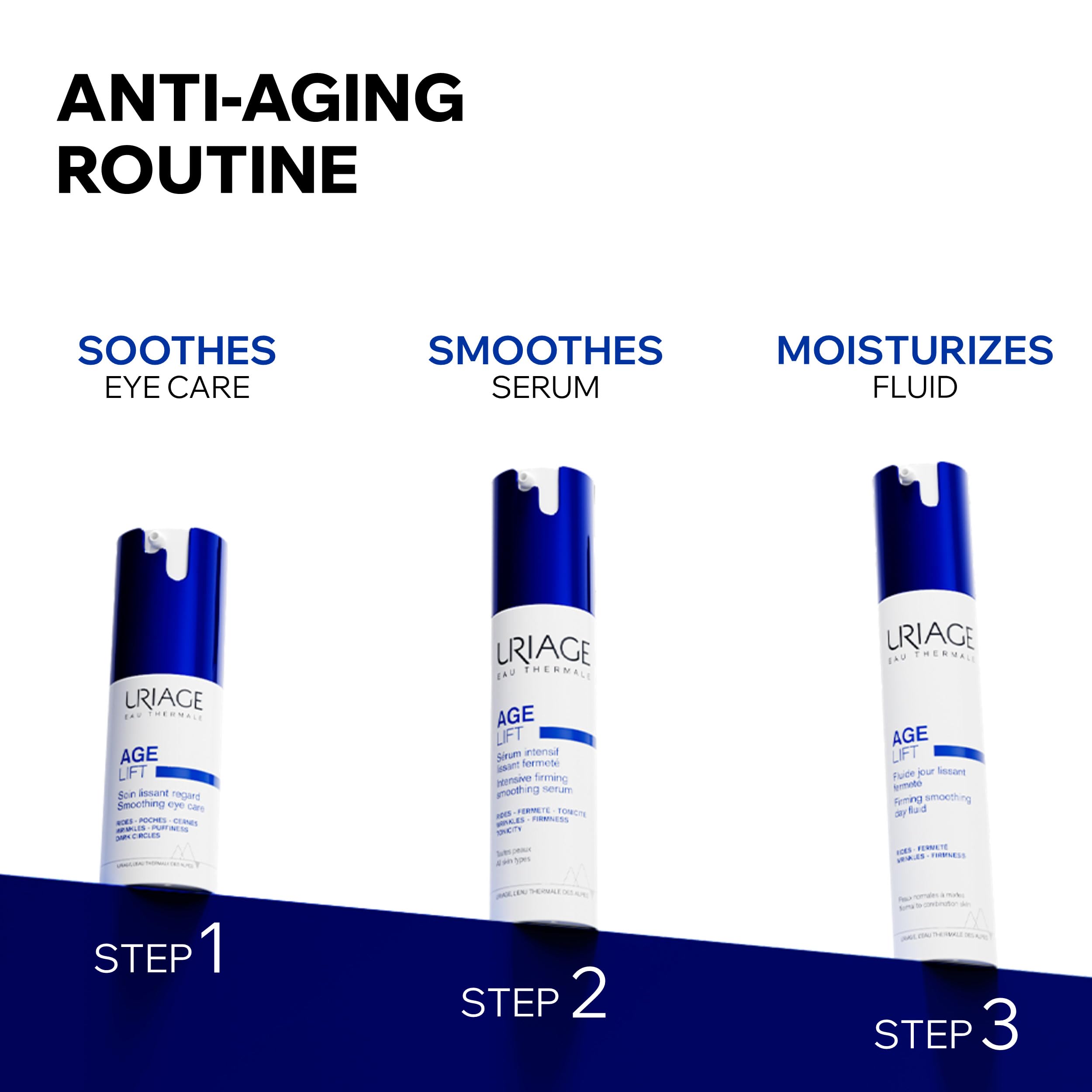 Uriage Age Lift Firming Smoothing Day Fluid 1.35 fl.oz. | Anti-Aging Fluid with Retinol, Hyaluronic Acid & Rose Fruit Extract that Reduces the Appearance of Fine Lines and Wrinkles