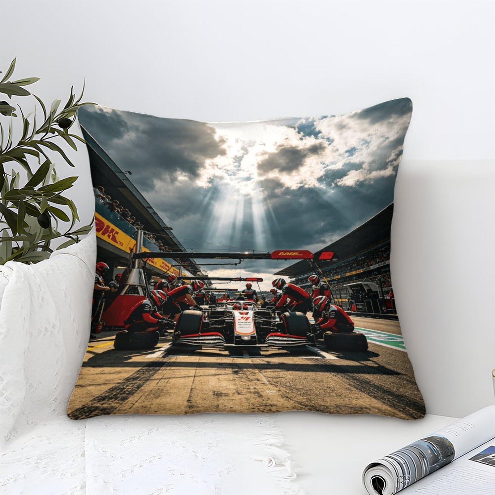 Xiaopangxy Formulaa Racing-13 Formulaa Racing Pillow Covers 40X40cm, Pit Stop Throw Pillow Covers Microfiber Pillowcase Cushion Case For Sofa Couch Home Decor
