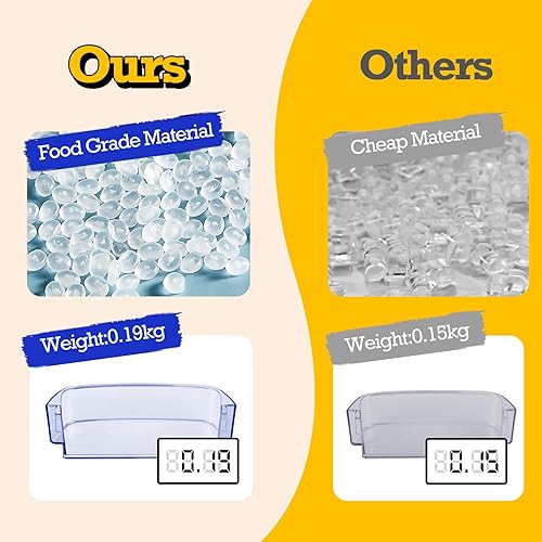 Miniatura 4 de WPW10430639 - Estante para puerta de refrigerador compatible con Whirlpool Kenmore, contenedor para puerta de congelador W10430639 W10324876