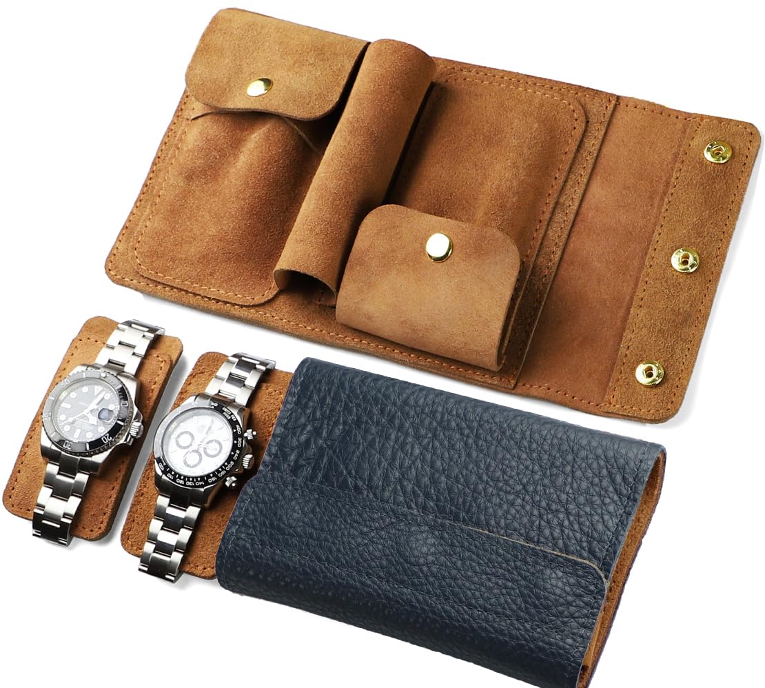 Double étui pour montre en cuir : l'organiseur de voyage idéal pour vos déplacements