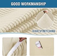 Vista 109 de H.VERSAILTEX Multi-Pieces Sofa Covers Stretch Couch Covers Form Fitted Seats and Back Cushions Covers