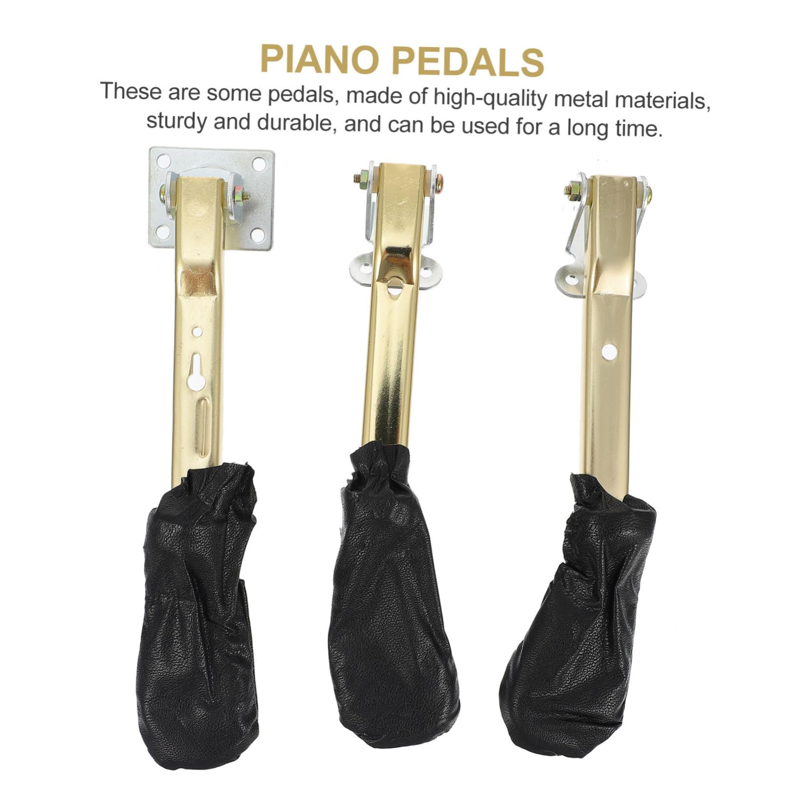 3 Pedales de Piano Vertical Resistentes y Duraderos Alta Estabilidad, Accesorios Metálicos para Músicos, Ideales para Pianos en Uso Doméstico