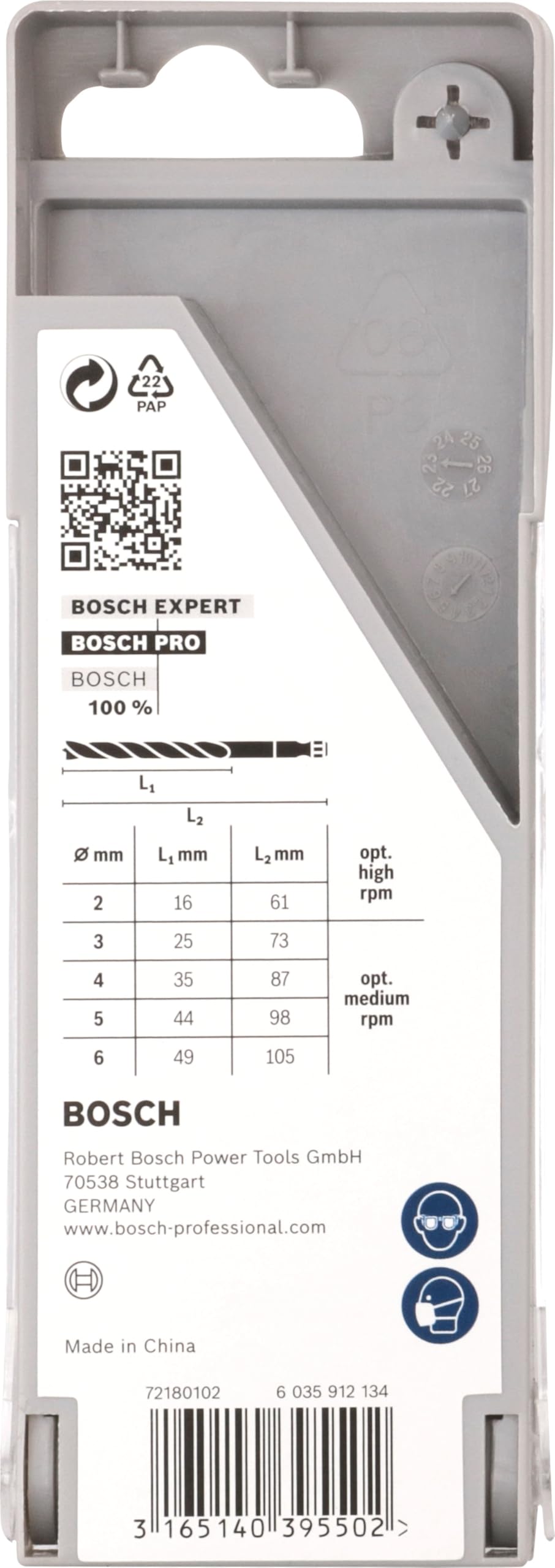 Bosch Professional Accessories Matkap ve Kırıcı Delici Uçları, Ahşap Matkap, Gri, 5 Adet