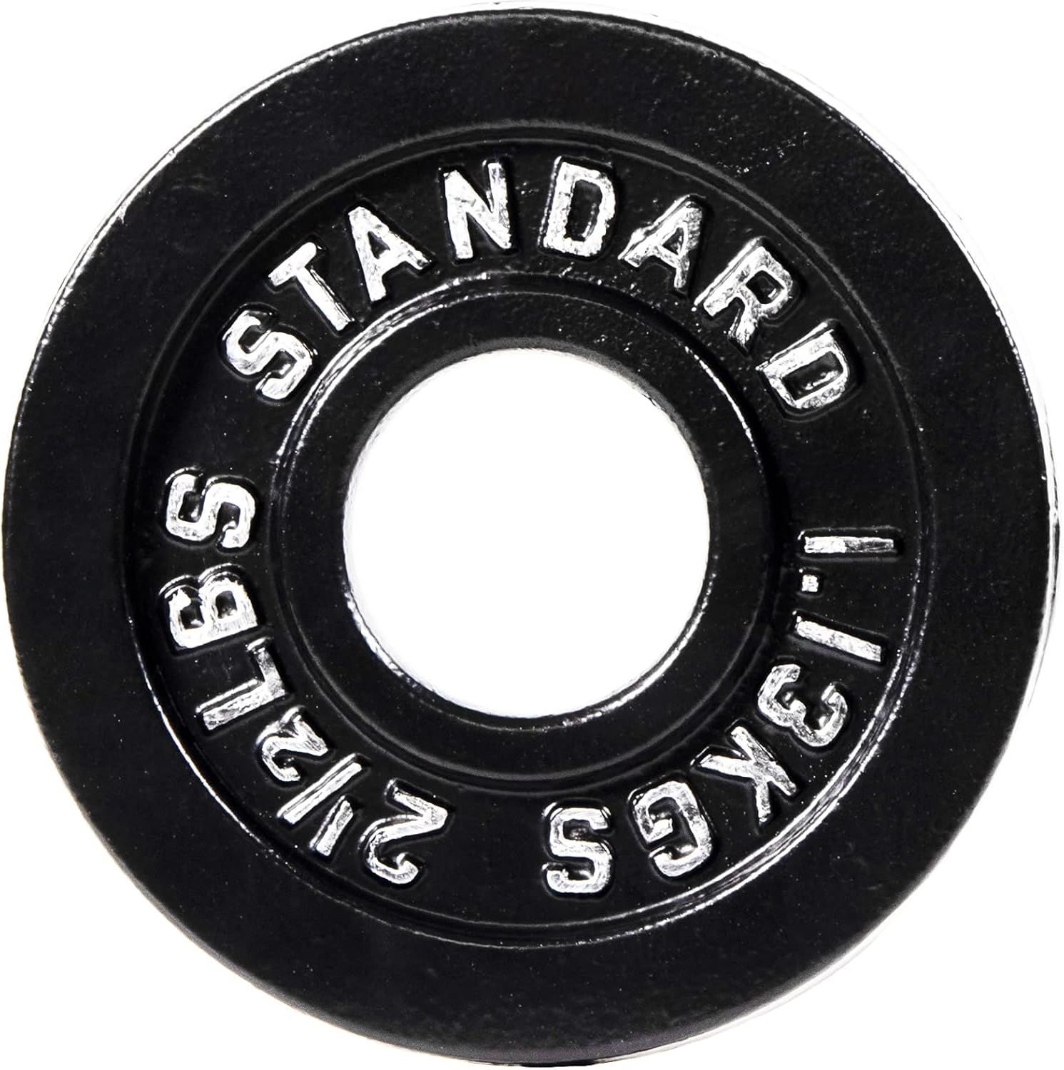Fitvids Cast Iron Plate Weight Plate for Strength Training and Weightlifting, 2-Inch Center (Olympic), 45LB (Single)