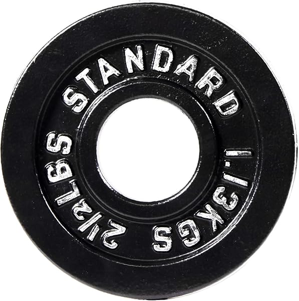 Fitvids Cast Iron Plate Weight Plate for Strength Training and Weightlifting, 2-Inch Center (Olympic), 45LB (Single)