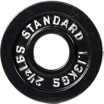 Signature Fitness Cast Iron Plate Weight Plate for Strength Training and Weightlifting, 2-Inch Center Olympic, 2.5LB Single