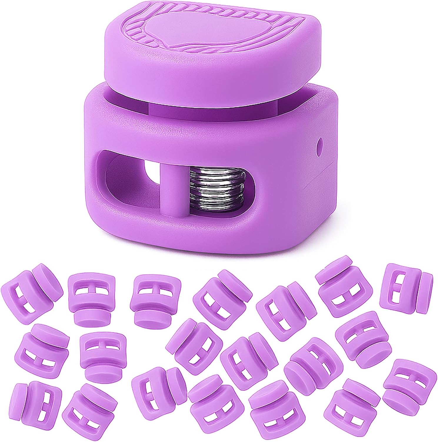 Mandala Crafts Spring Cord Locks Toggles for Drawstrings Clamps - Plastic Cord Stoppers Drawstring Clips