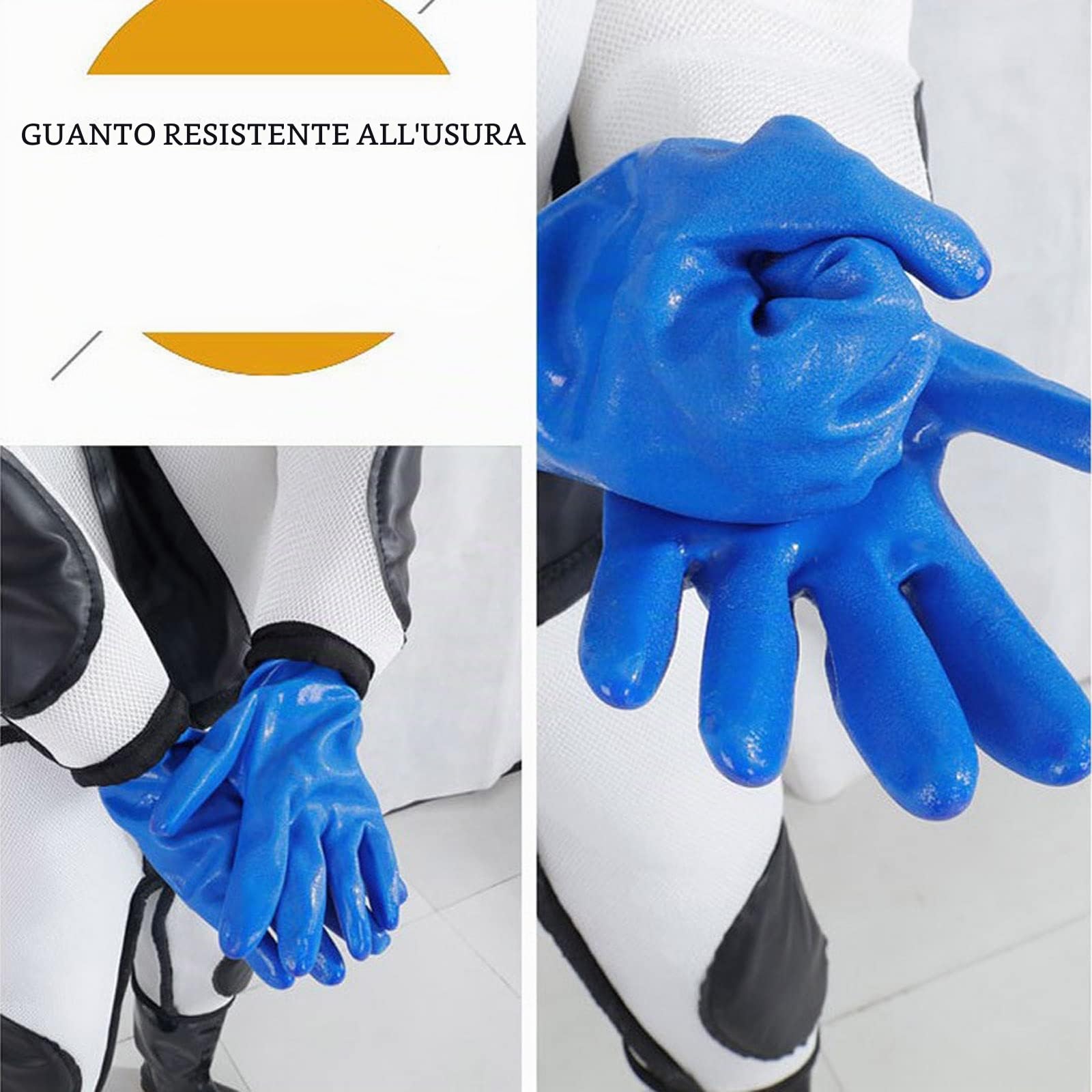 Abbigliamento Anti-Ape vestito di apicoltura Abbigliamento per Apicoltore Tuta per apicoltura bianca ultra ventilata a 3 strati per apicoltore Ultra protezione Apicoltura tuta