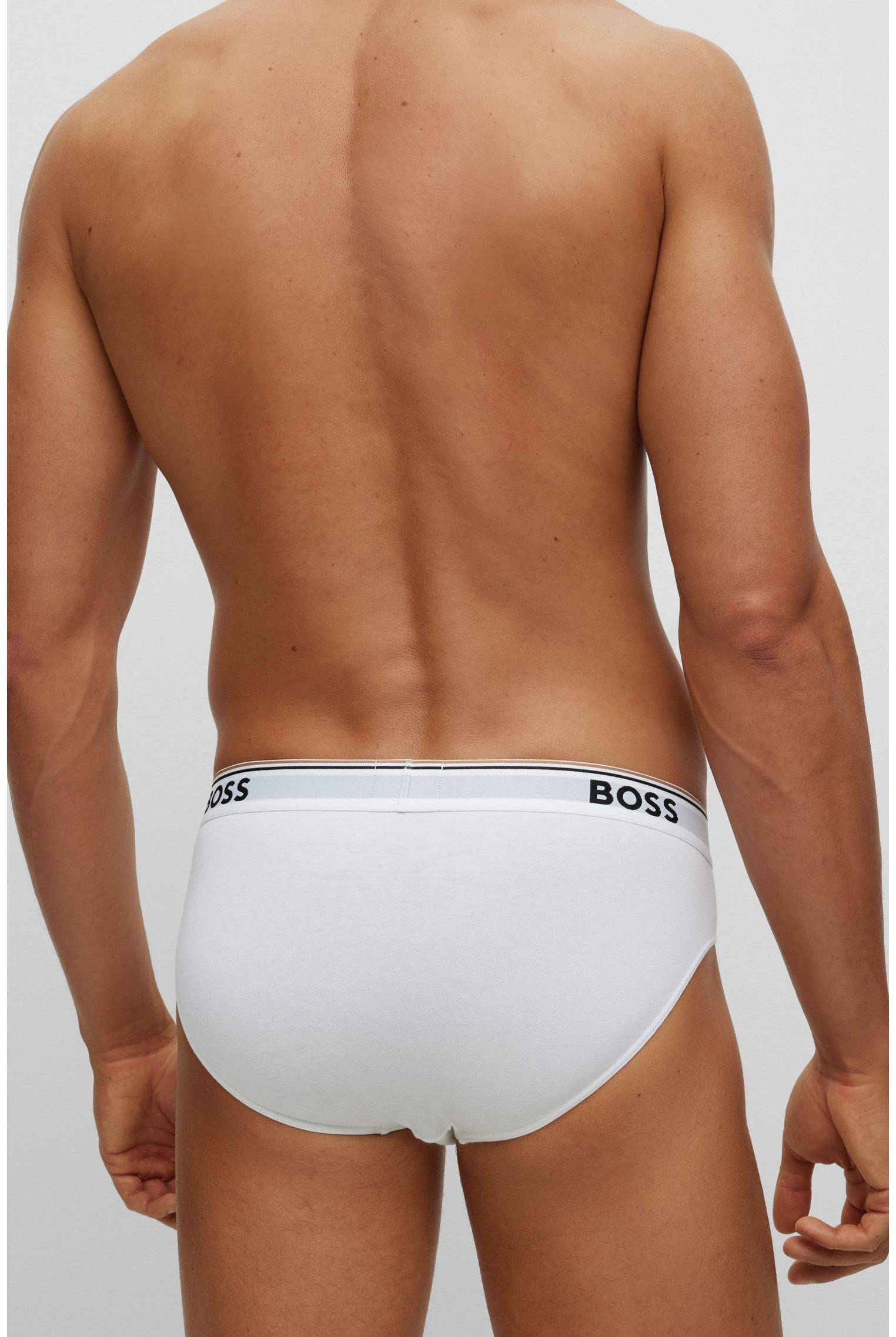 Boss Mężczyźni Power Brief Slipy, White 100, M