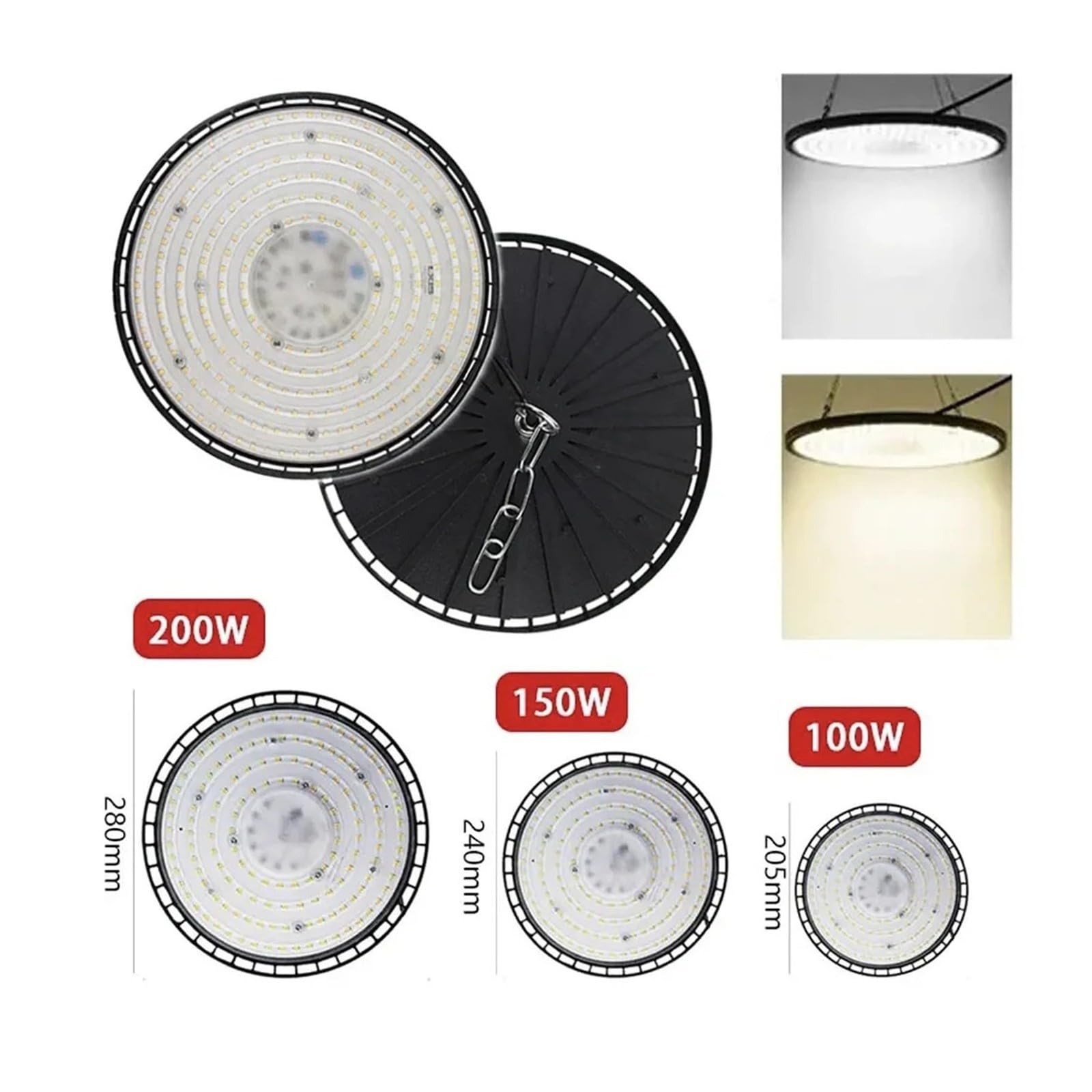 Luces de bahía 100/150/200W 220V LED brillante a prueba de agua
