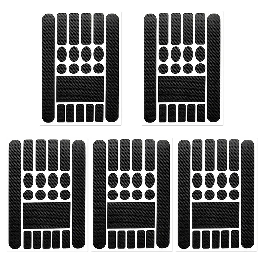 5 Piezas Protector Cuadro Bicicleta Pegatinas, Pegatinas Cuadro Bicicleta, Protección Cuadro Bicicleta, Película Adhesiva Protectora Carbono, Para Descenso, Mtb, Mountain Bike, Etc. (Negro)