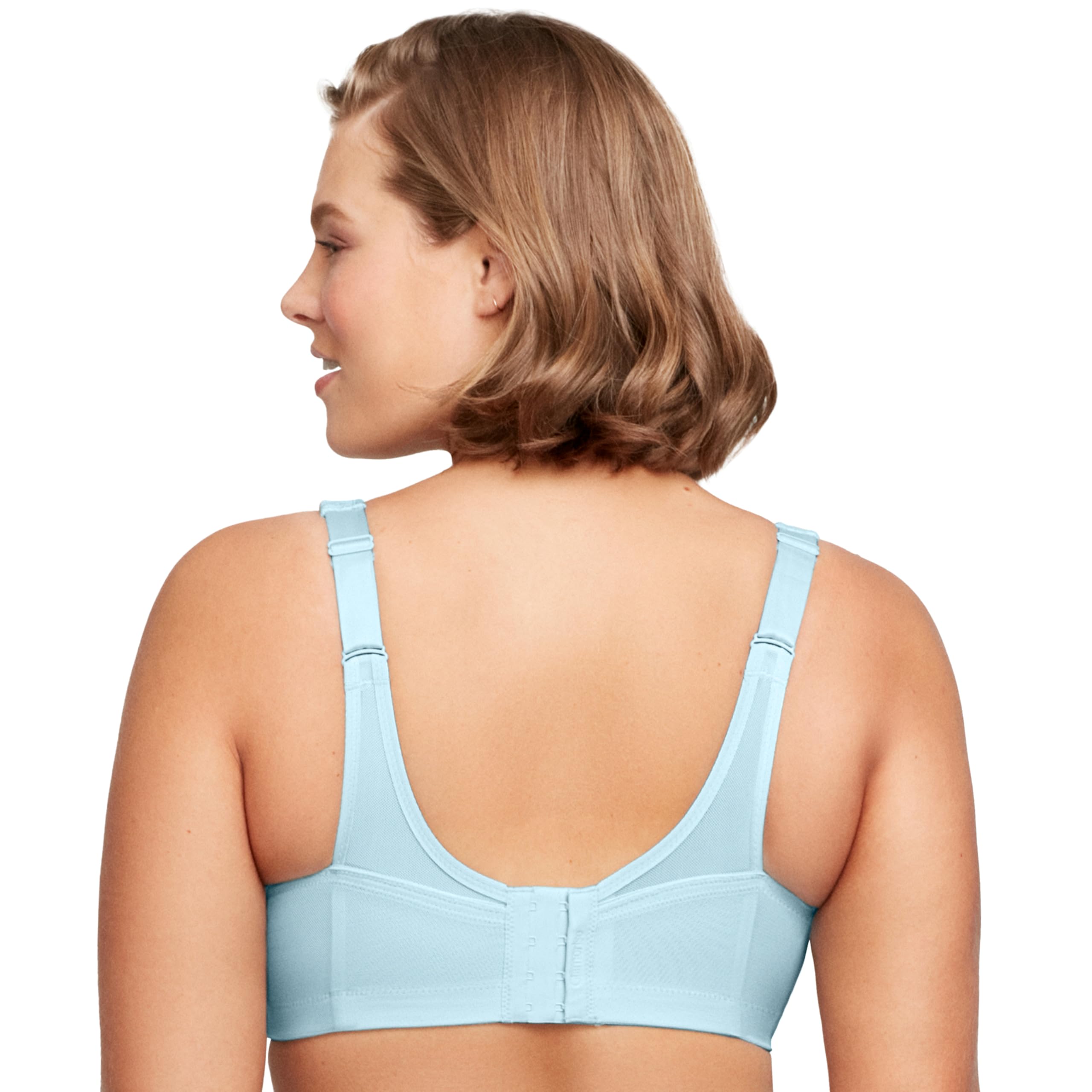 Glamorise Biustonosz sportowy damski Full Figure MagicLift Plus Size Seamless Wirefree Back Close Sports Bra #1006