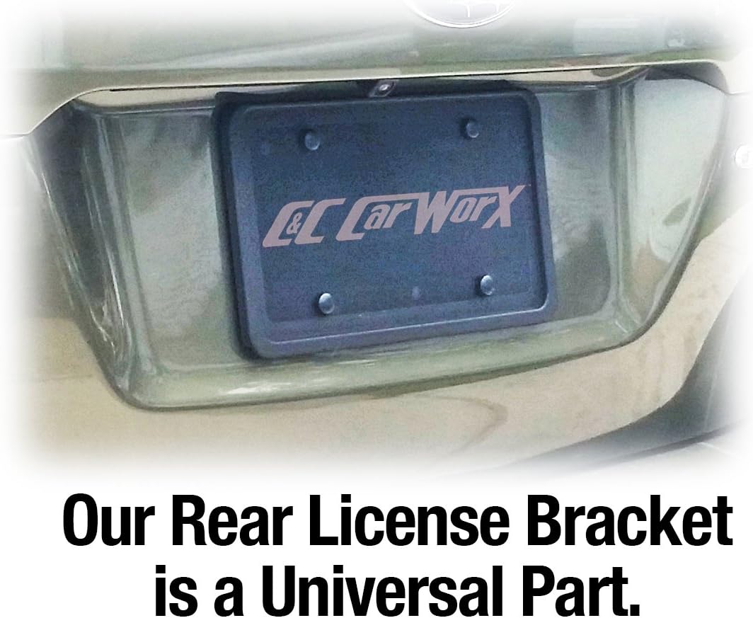 C&C Car Worx Front and Rear License Plate Frame Brackets to fit 2018, 2019 Subaru Outback at Special Bundled Discount