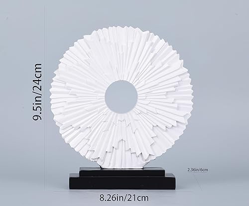 Miniatura 2 de Escultura decorativa blanca para decoración del hogar, estatua de línea redonda única, perfecta para sala de estar, oficina o mesa de café