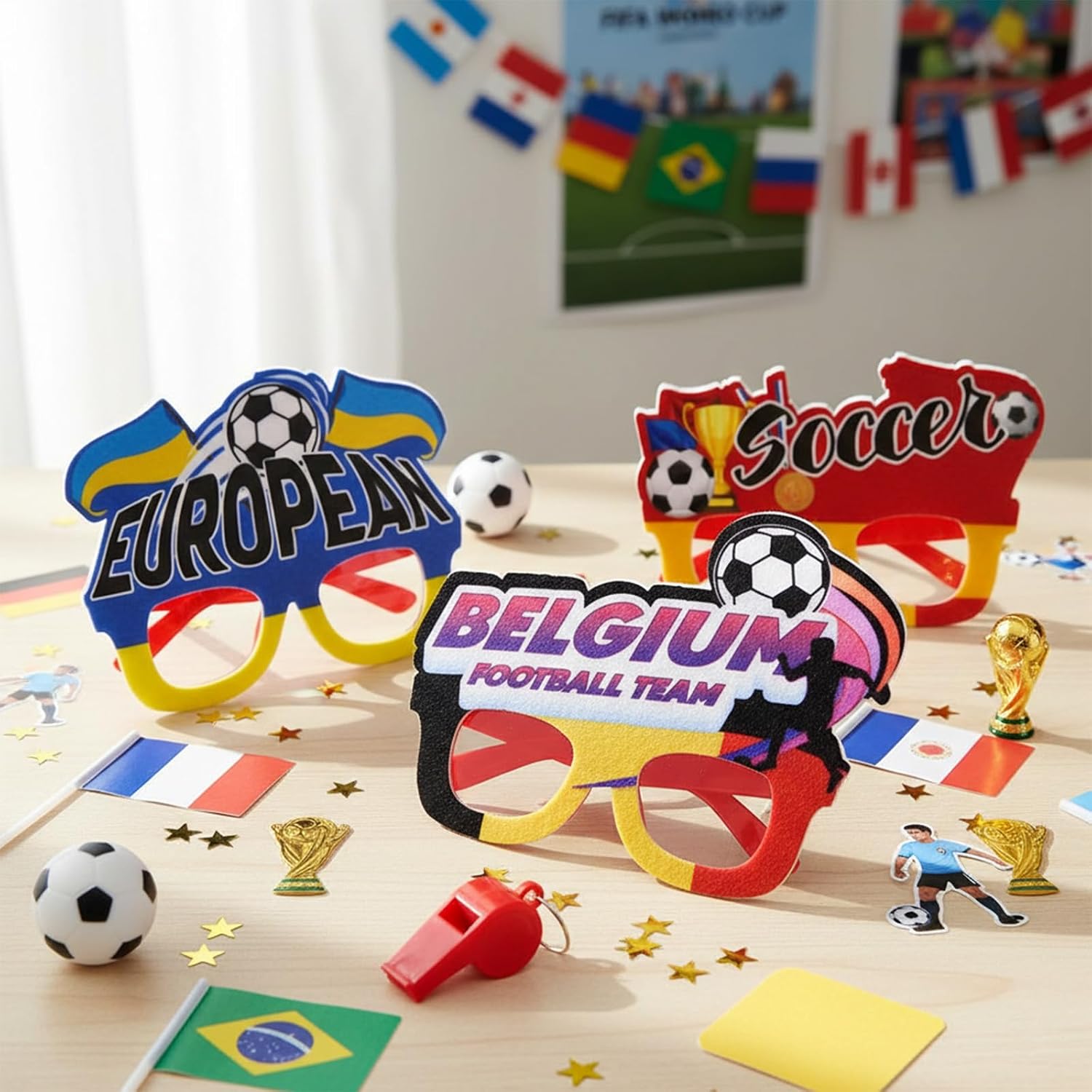 10Pack World Cup Soccer Glasses Football Merchandise Decoration Accessories image 3