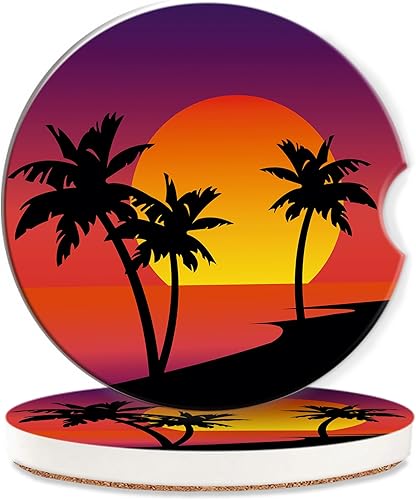 Miniatura 16 de Posavasos de automóvil con bandera estadounidense para mujer, paquete de 2, retro, absorbentes, para portavasos de automóvil, de cerámica, Bandera