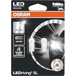 Led Intermitente Para Auto LED Premium Retrofit W2.1x9.5d de OSRAM, LED-W5W, iluminación interior, 2850CW-02B, Cool White, vehículo de 12 V, ampolla doble (2 unidades)