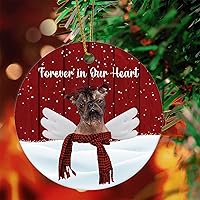 Vista 4 de Forever in Our Hearts Ornament Remembrance of Pet Ornament Keepsake Memorial Ornament French Bulldog with Angel Wings Remembrance Ornaments Gift for