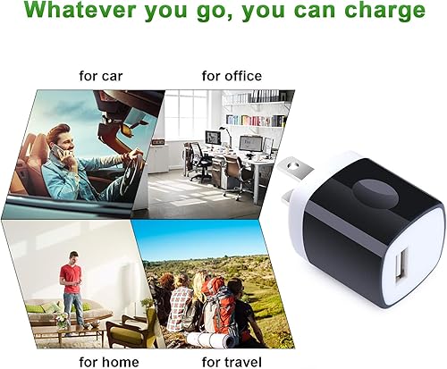Miniatura 7 de Adaptador de cargador USB, bloque de cargador de cubo de 1 A, 10 unidades, enchufe de pared de un solo puerto de carga USB compatible con iPhone