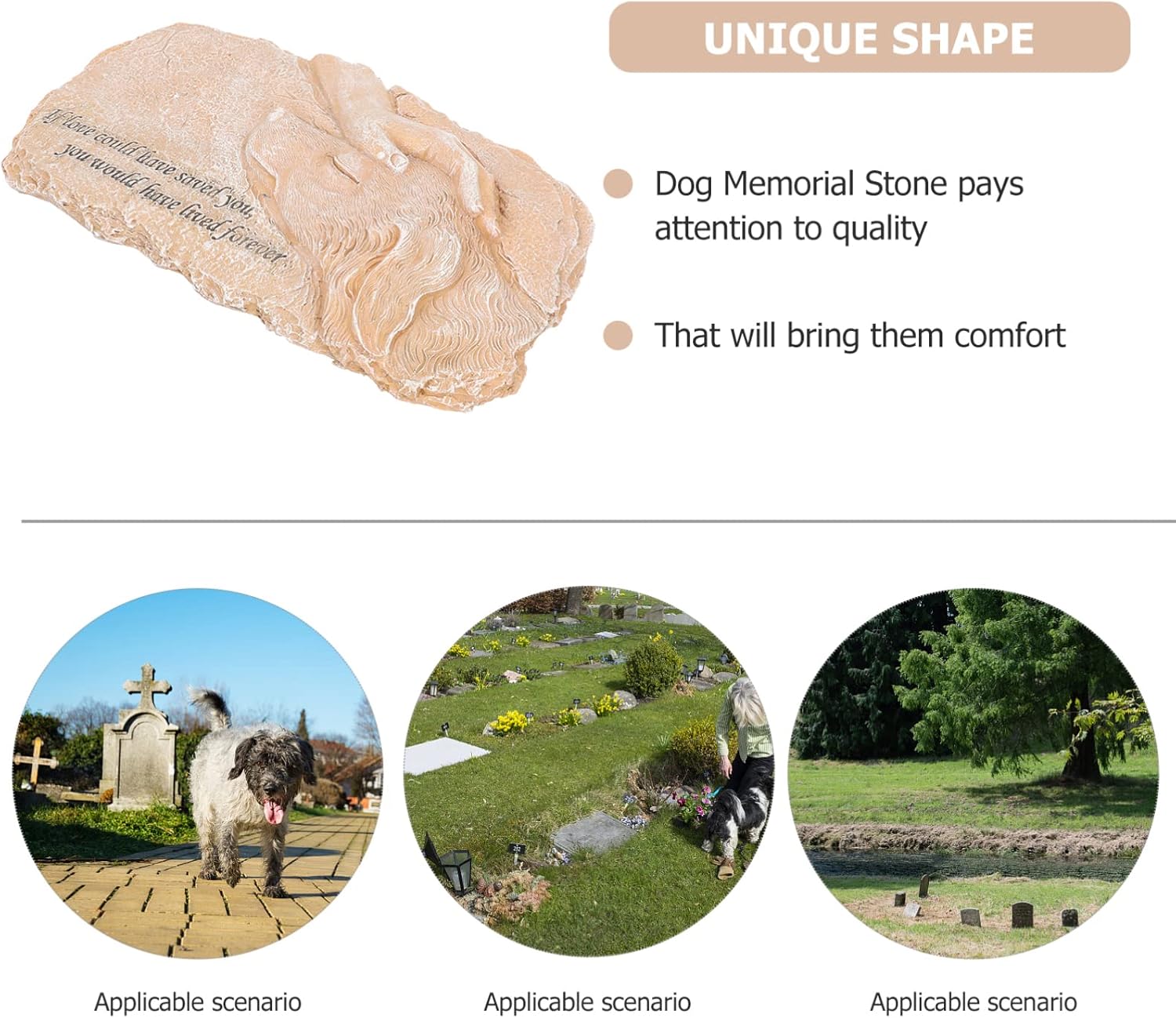 Angel Dog Statue Resin PET Memorial Stone Grave Markers for Dogs Outdoor Animal Tribute Decoration PET Remembrance Garden Ornament