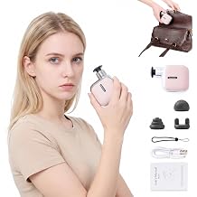 Pocket Mini Massage Gun with 6 Speeds Deep Tissue & 3 Heads