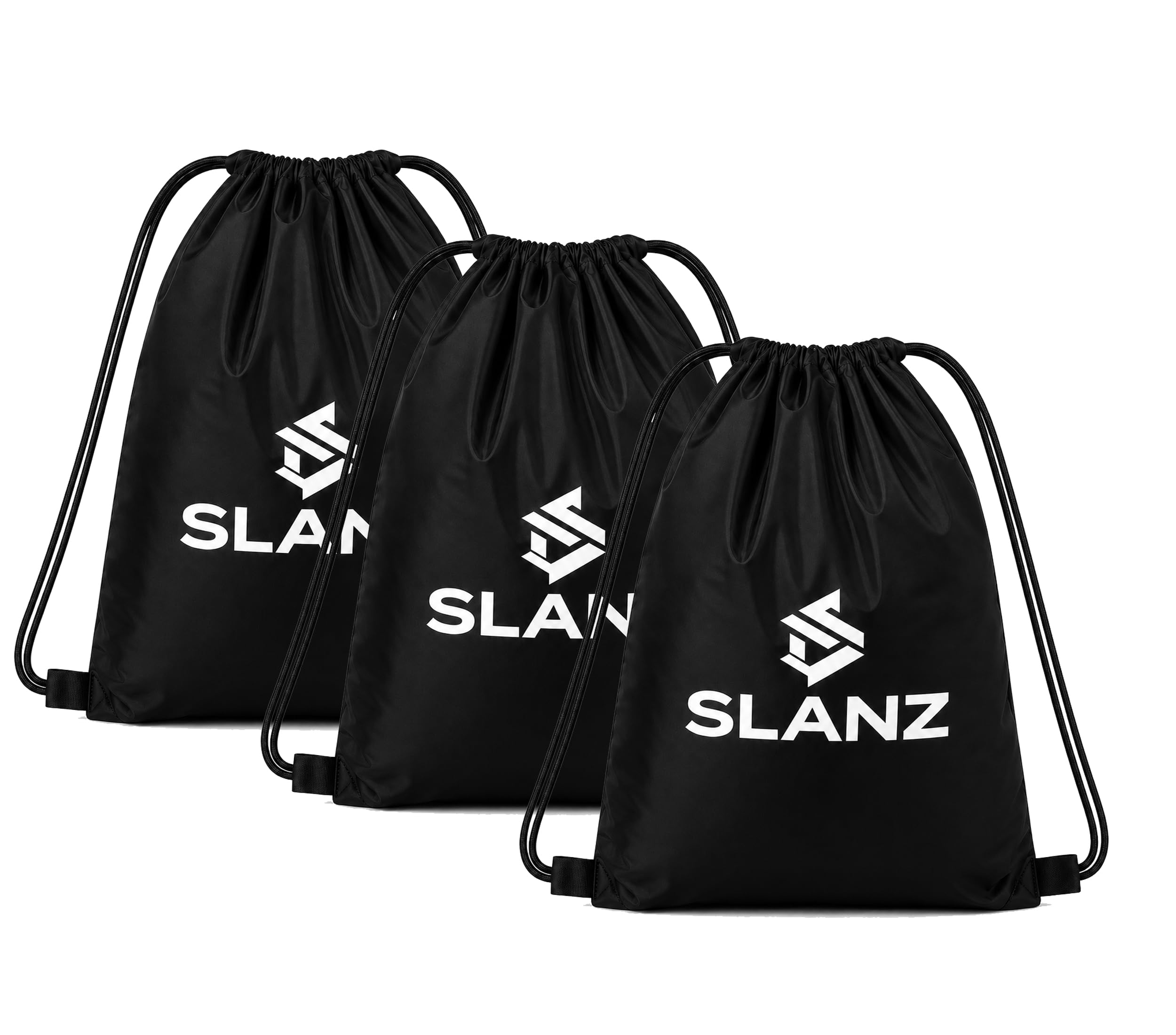 Drawstring Gym Bag (Pack of 3) | Lightweight Multipurpose Sports Backpack | Water-Resistant String Bag for Travel, School, Swimming, Hiking, Cycling, Skating & Daily Use Backpack | BLACK-image-35