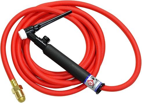 CK26 Air Cooled TIG Torch Kit, Valve, 200A, 12.5', 1-Pc, Super-Flex, CK26V-12-RSF RG