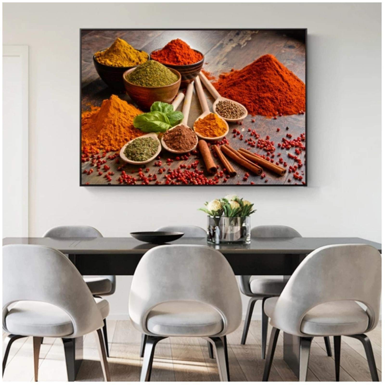 Pinturas en Lienzo de Hierbas y Especias Modernas en la Cocina Carteles y Grabados para Pared decoración del hogar y la Cocina