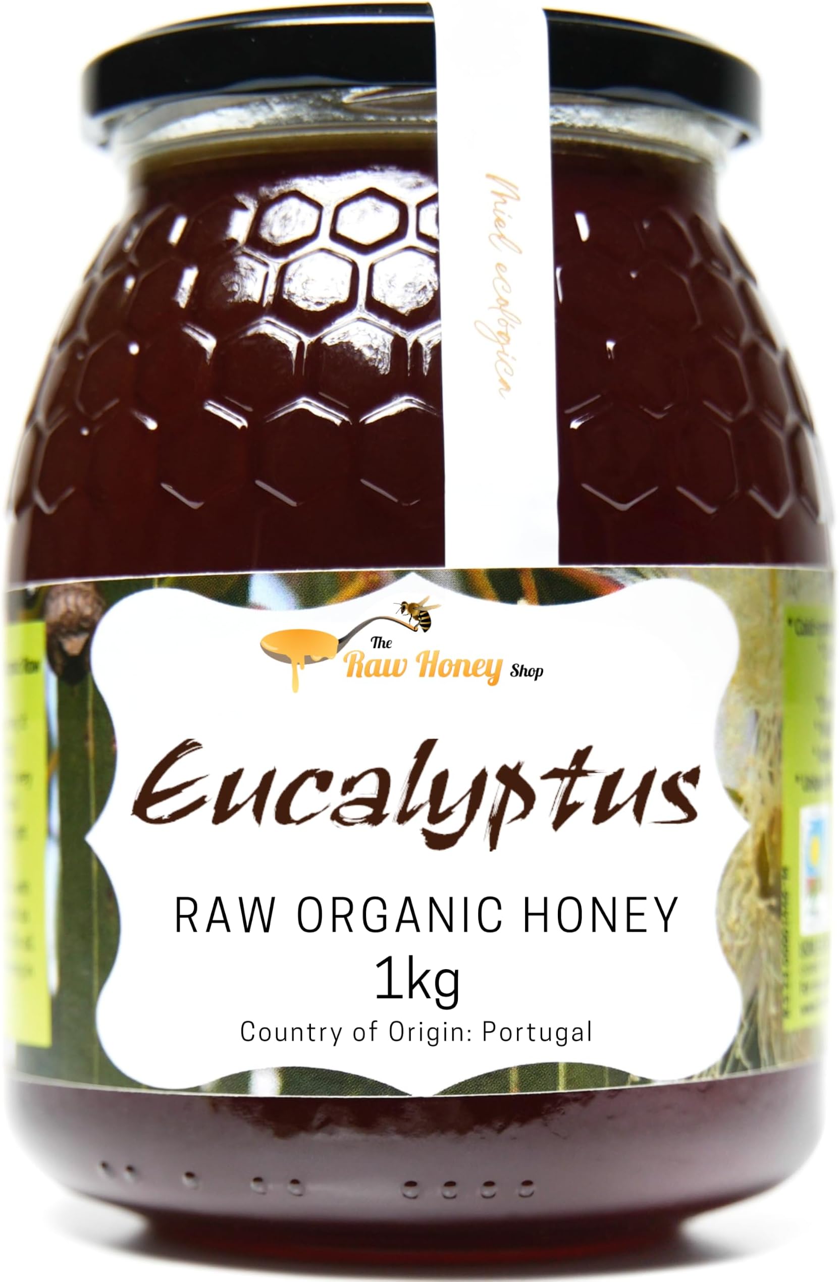 Antonio's RAW CERTIFIED ORGANIC EUCALYPTUS HONEY, 1kg - The Raw Honey Shop | Premium Range, Award-Winning, Pure, Antibacterial, Cold Pressed & Unpasteurised, Natural, Certified Organic