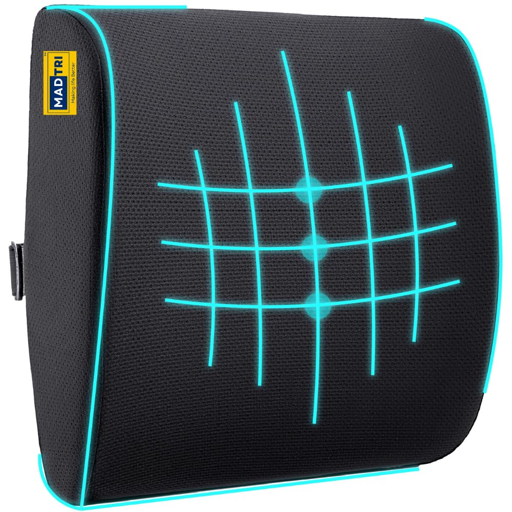 MADTRI Back Support for Chair and Car Back Rest Support Back Rest for Chair Designed for Lower Back Pain Relief Uses: Chair Back Support, Lumbar Support for Car, Chair Back Support for Back Pain (B0C4C2XDXZ) Amazon Price History, Amazon Price Tracker