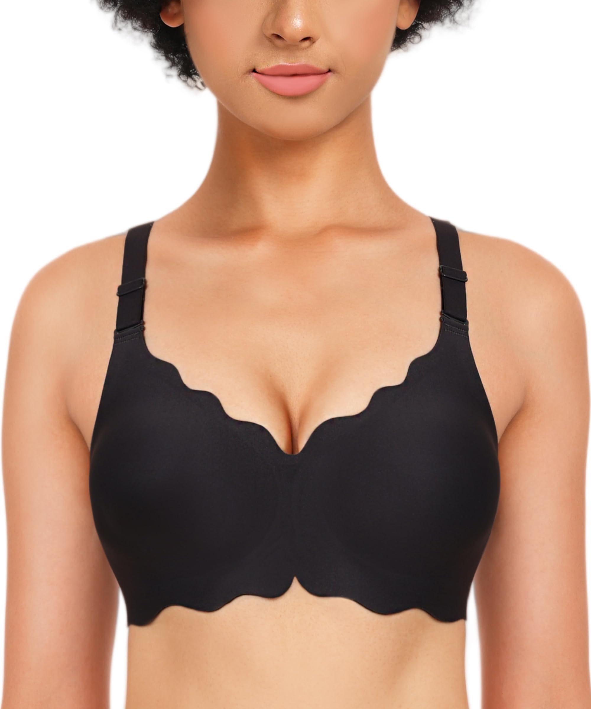 GailifeScalloped Womens Bras No Underwire Wireless Seamless Bra Push Up Bralette Full Coverage Comfort Raceback Everyday Bra