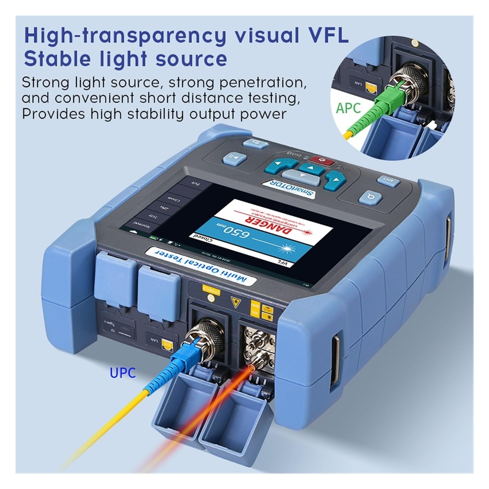 Testeur de Fibre Optique Réflectomètre Optique Multifonctionnel 716U/716A, Testeur De Fiber 100KM 24dB 1610nm OTDR