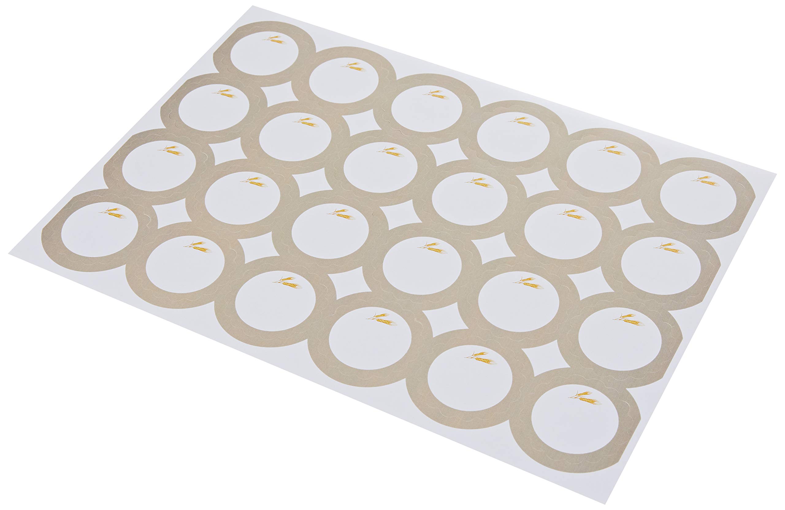 Étiquettes première communion Mopec vagues beige pour personnaliser facilement votre décoration