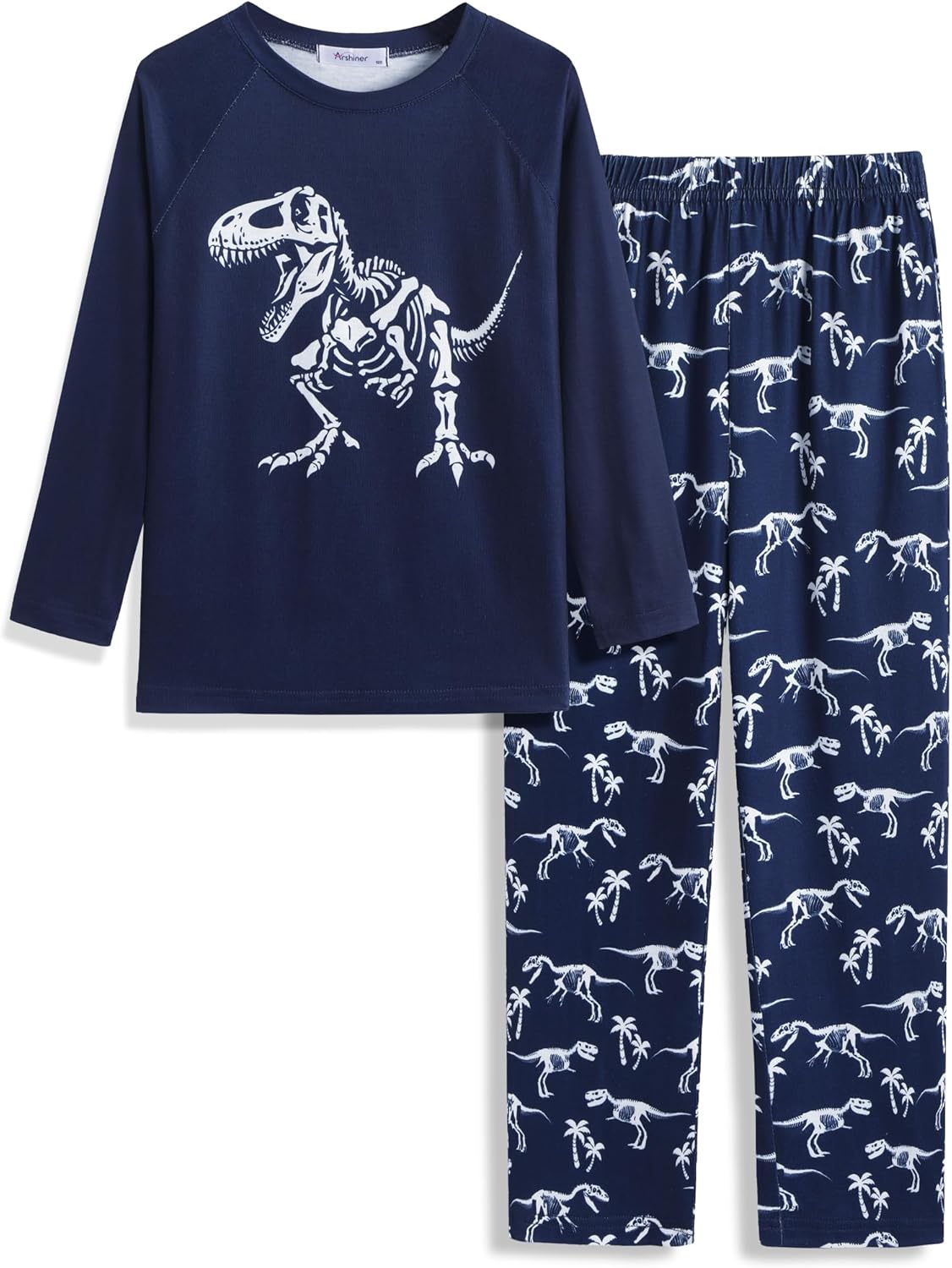 Arshiner Boys Pajamas Set Long Sleeve Sleepwear 2 Piece Pajama Set for Big Boys 6-14 Years