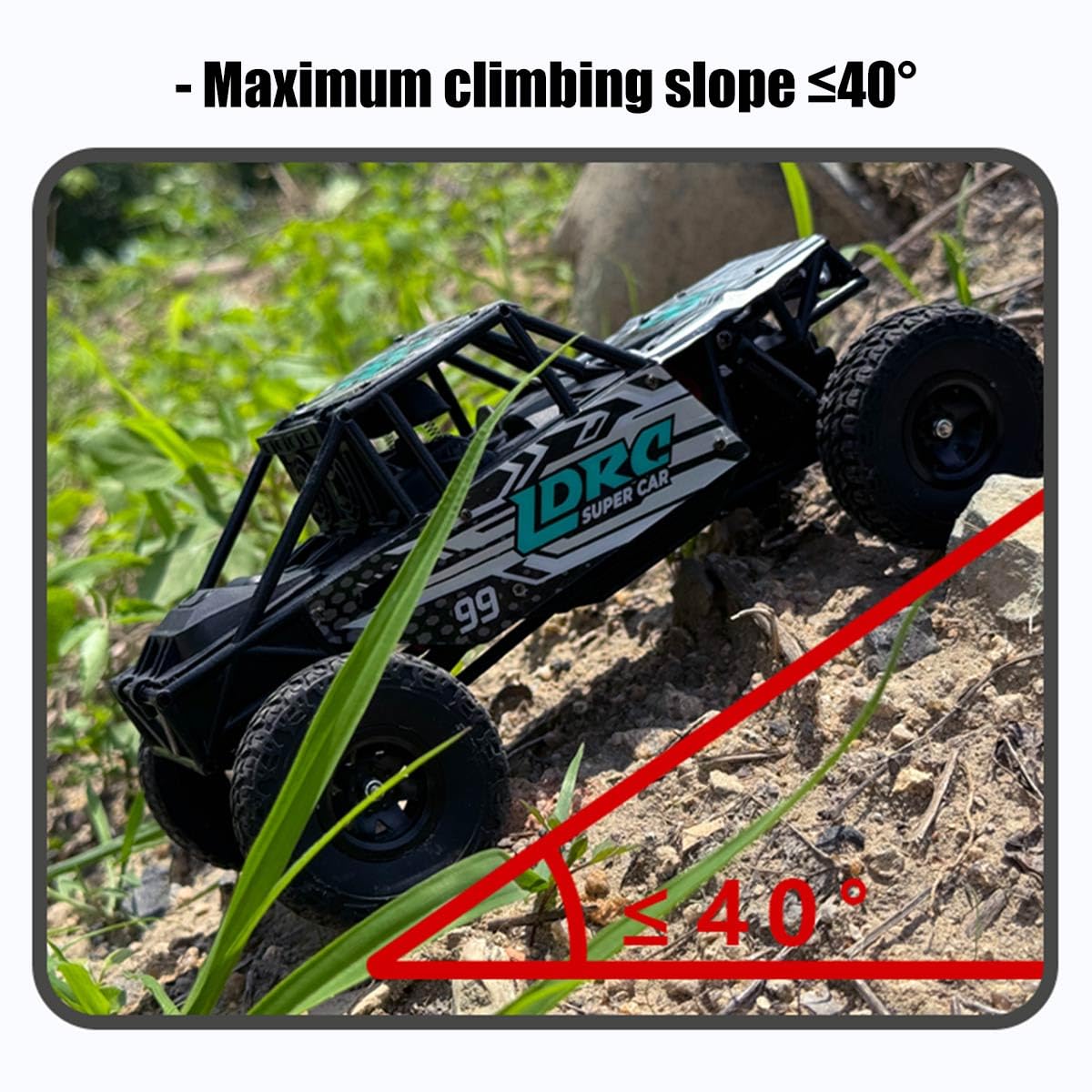 Samochód terenowy RC 1/18, 2,4 G, 3CH, rama rurowa RC, pojazd wspinaczkowy, model samochodu wspinaczkowego RC, 10 km/h, mini RC Crawler Car zabawka, prezent dla dorosłych -RTR