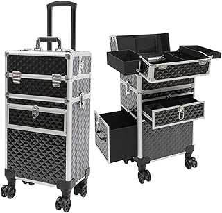 Caja de tren de maquillaje rodante grande de ...