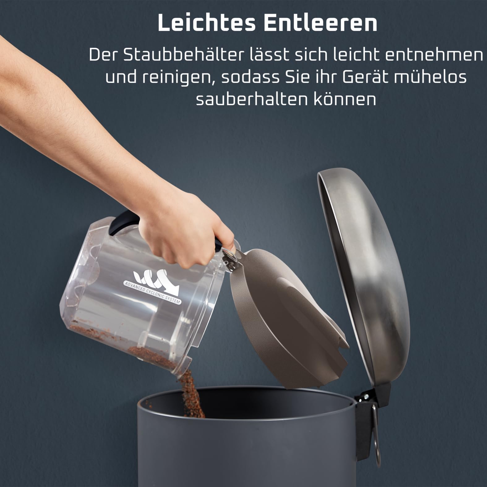 Rowenta Compact Power XXL Animal beutelloser Bodenstaubsauger, 900 Watt, 3-stufiges Filtersystem, XXL Fassungsvermögen, 8,80 m Reinigungsradius, inkl. umfangreichem Zubehör, Bronze, RO4B50