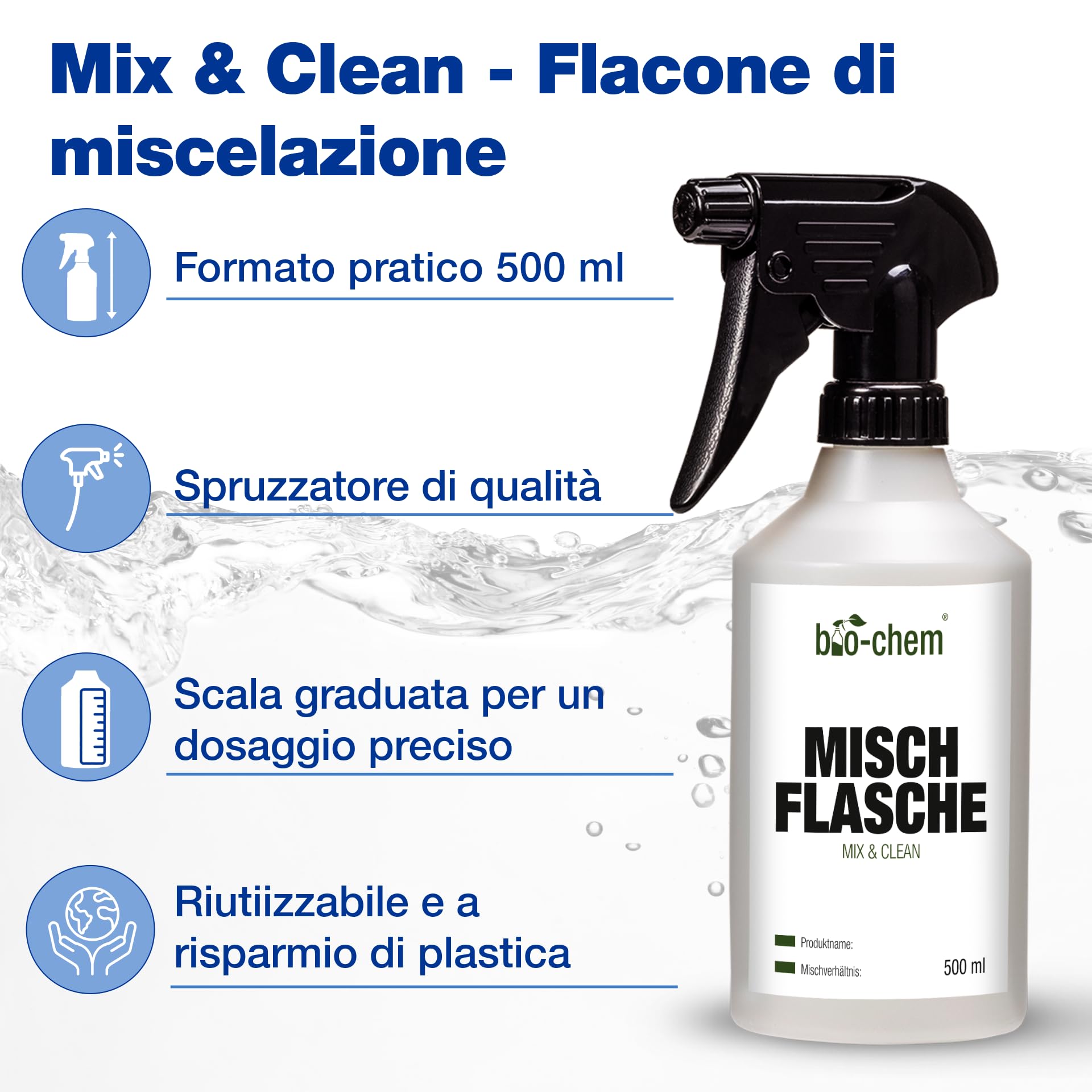bio-chem - Detergente per imbarcazioni - Detergente per la Manutenzione dello Scafo di Barche, Yacht e Kayak - Soluzione per la Pulizia dei gommoni