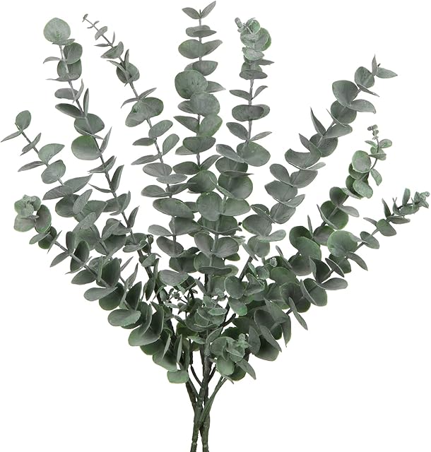 Briful 30" Artificial Eucalyptus Stems Fake Eucalyptus Leaves, 3 Pcs Artificial Plants Faux Eucalyptus Spray for Floral Arrangement, Wedding Bouquet Home Party Decoration