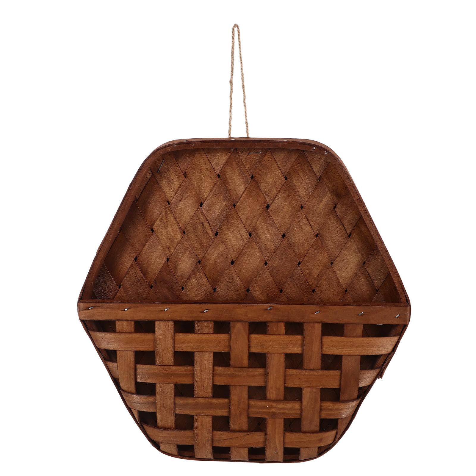 Cesta colgante de madera estante de pared para flores y plantas
