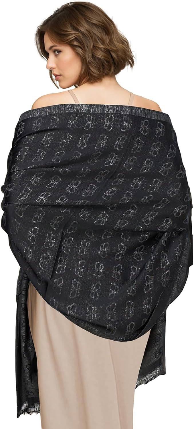 WaJuemy Pashmina Shawl Wraps for Women Evening Dresses Sparkly Elegant Scarf Shawls Blanket Shoulder Cover Poncho Wrap