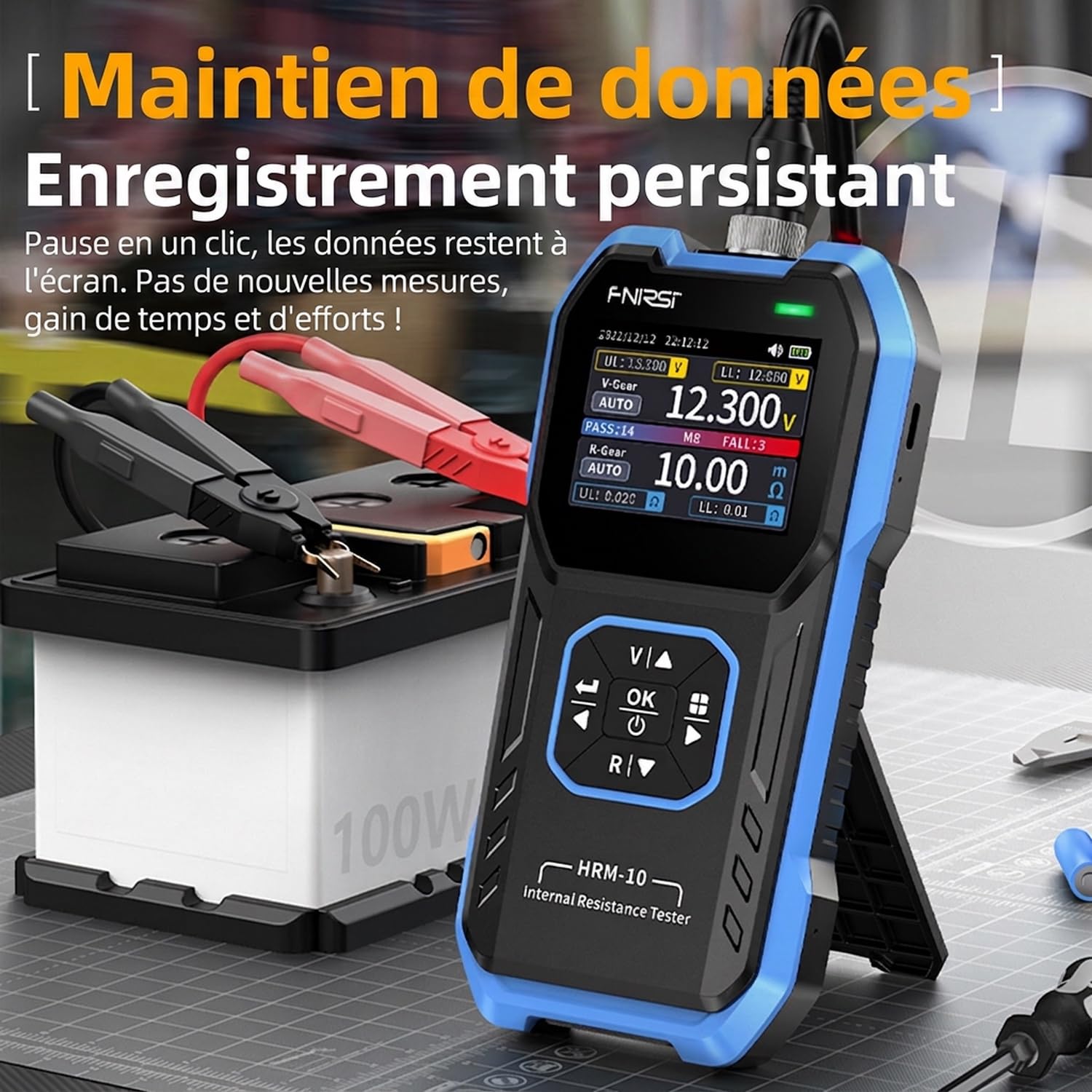 HRM-10 Internal Resistance Tester 100V 200Ω Battery Tester Numérique