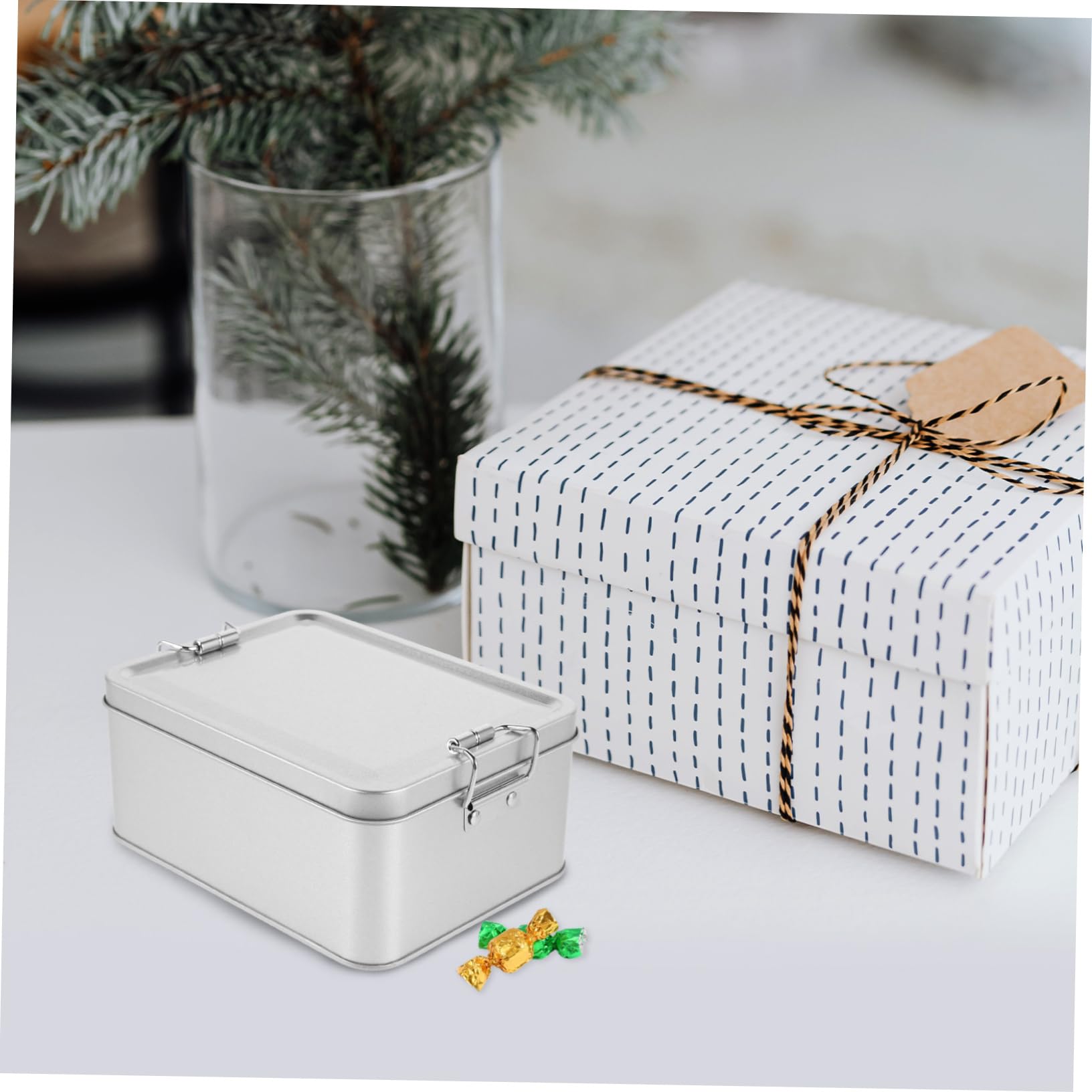 ABOOFAN Lot De 5 Boîtes De Rangement En Fer Blanc Pour Biscuits Bonbons Thé Et Autres Aliments