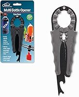 Jokari 3-in-1 Multi Opener: Easy Grip Jar, Bottle & Can Opener for Arthritis, Weak Hands - Black Kitchen Tool