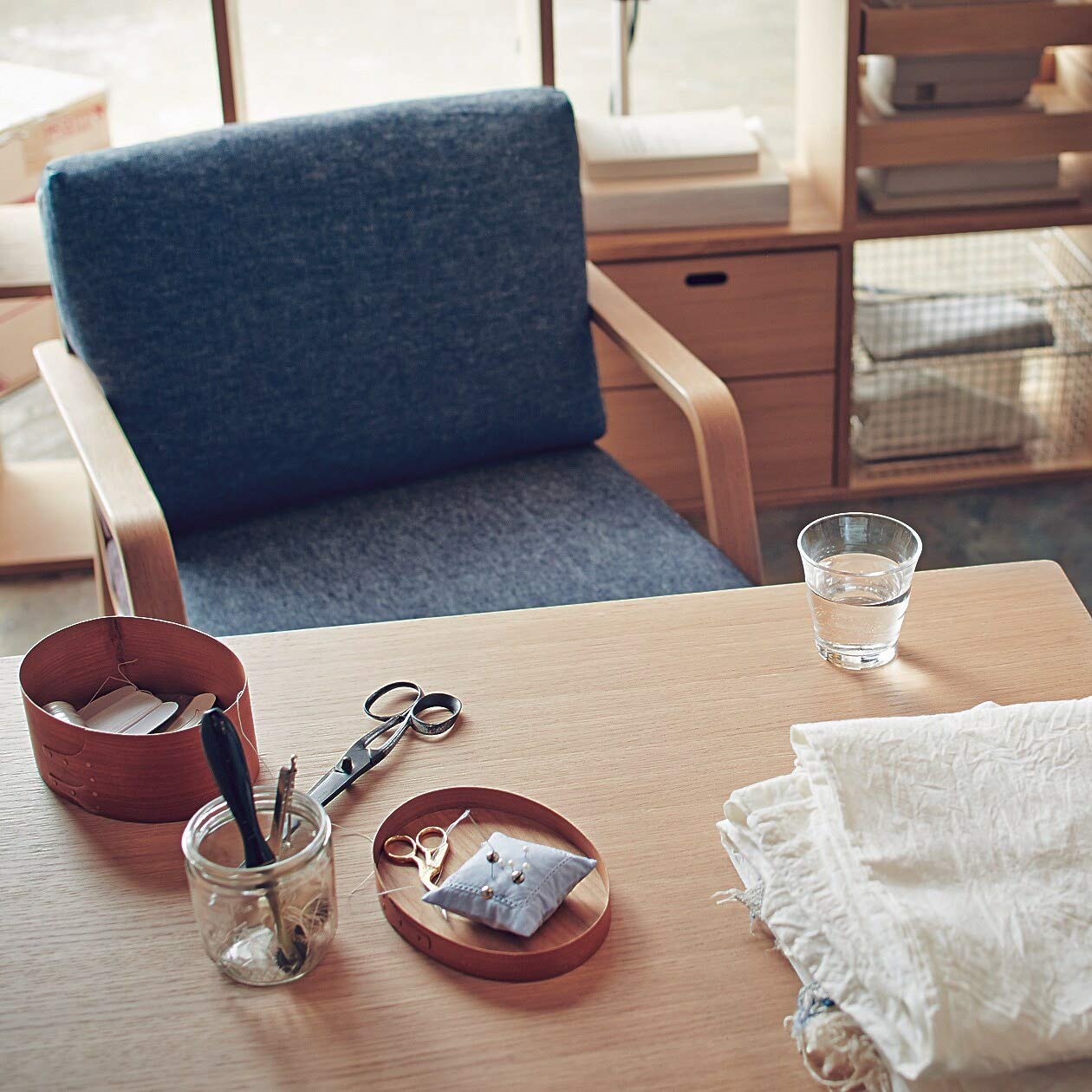 Muji table oak wood that can be used in the living room or