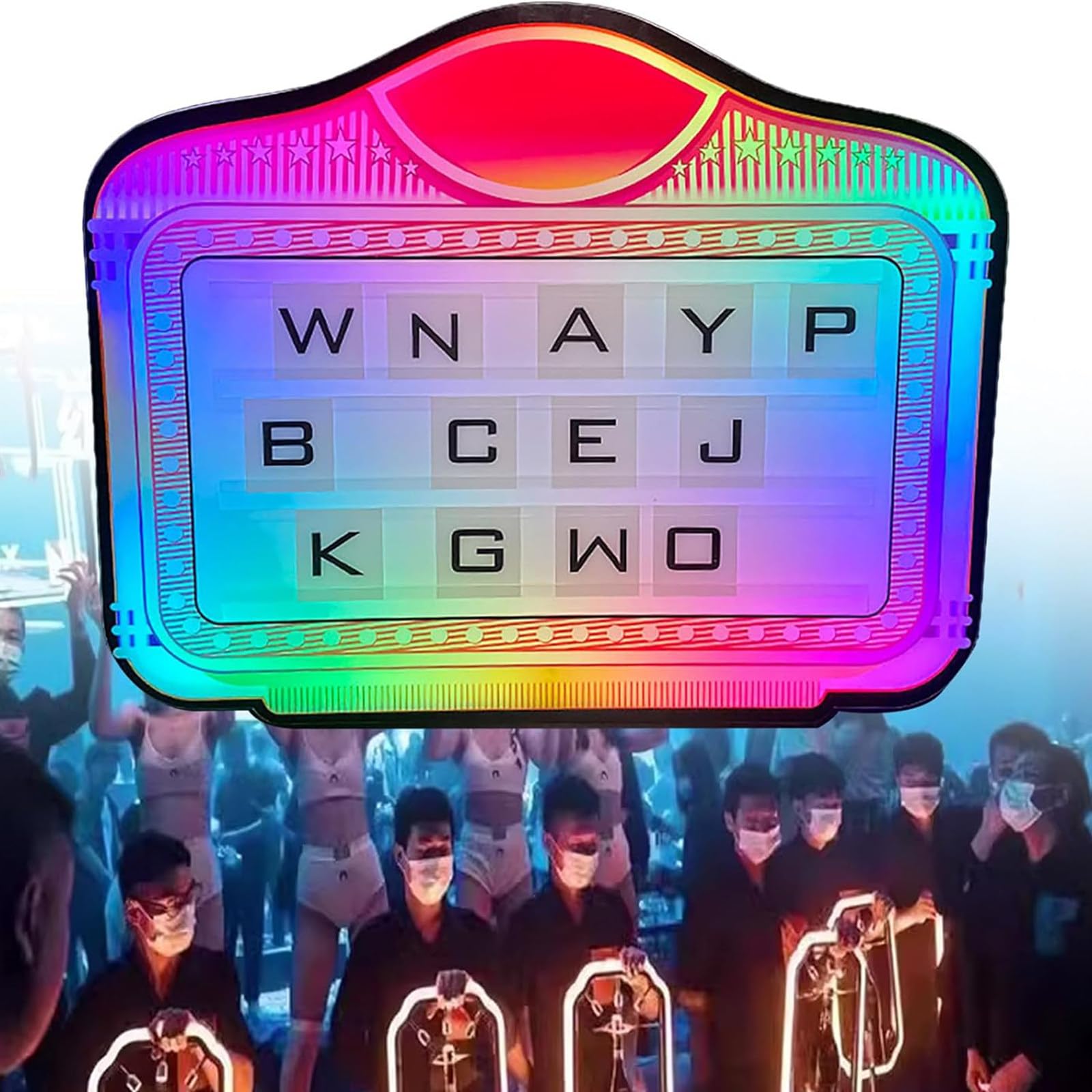 Usługa znaku klubowego Klub nocny Luminous, Prezenter LED Ręka trzymająca znak, Pudełko świetlne z wymiennymi literami, Na prywatne przyjęcie w barze (B)