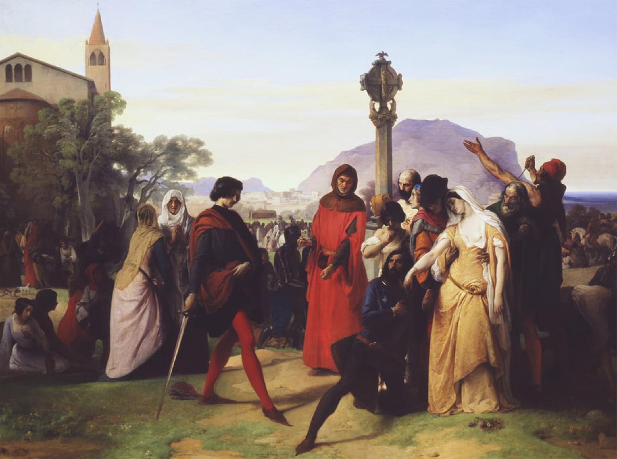 Cuadro de Lienzo Francesco Hayez Las Vísperas Sicilianas Decoración Salón 5