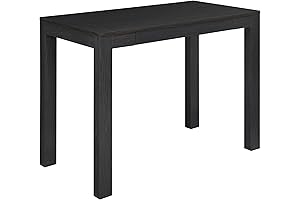 Ameriwood Home Parsons Desk, Espresso: Stylish and Functional Workspace for Limited Spaces