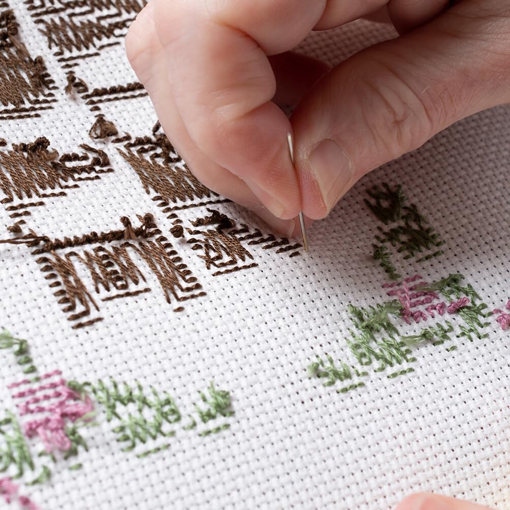 Operitacx 4 Sheets of Cross Stitch, Fabric DIY Cross Stitch, Aida Cloth Fabric for Embroidery DIY Handmade Art Craft