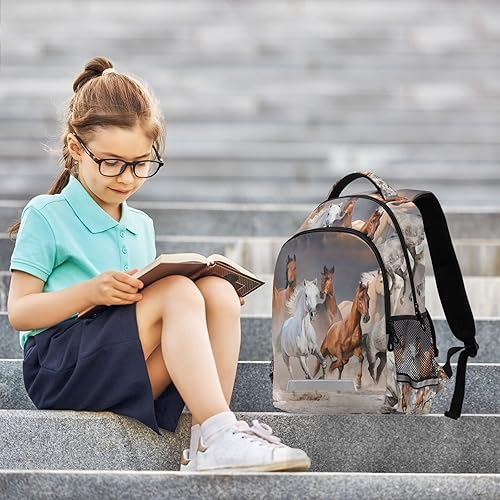 Miniatura 9 de Mochilas de caballo Mochila escolar Caballos Niños Bolsas escolares 3D Animal Print Estudiante Primaria 3rd 4th 5th Grade, B001, Mochila